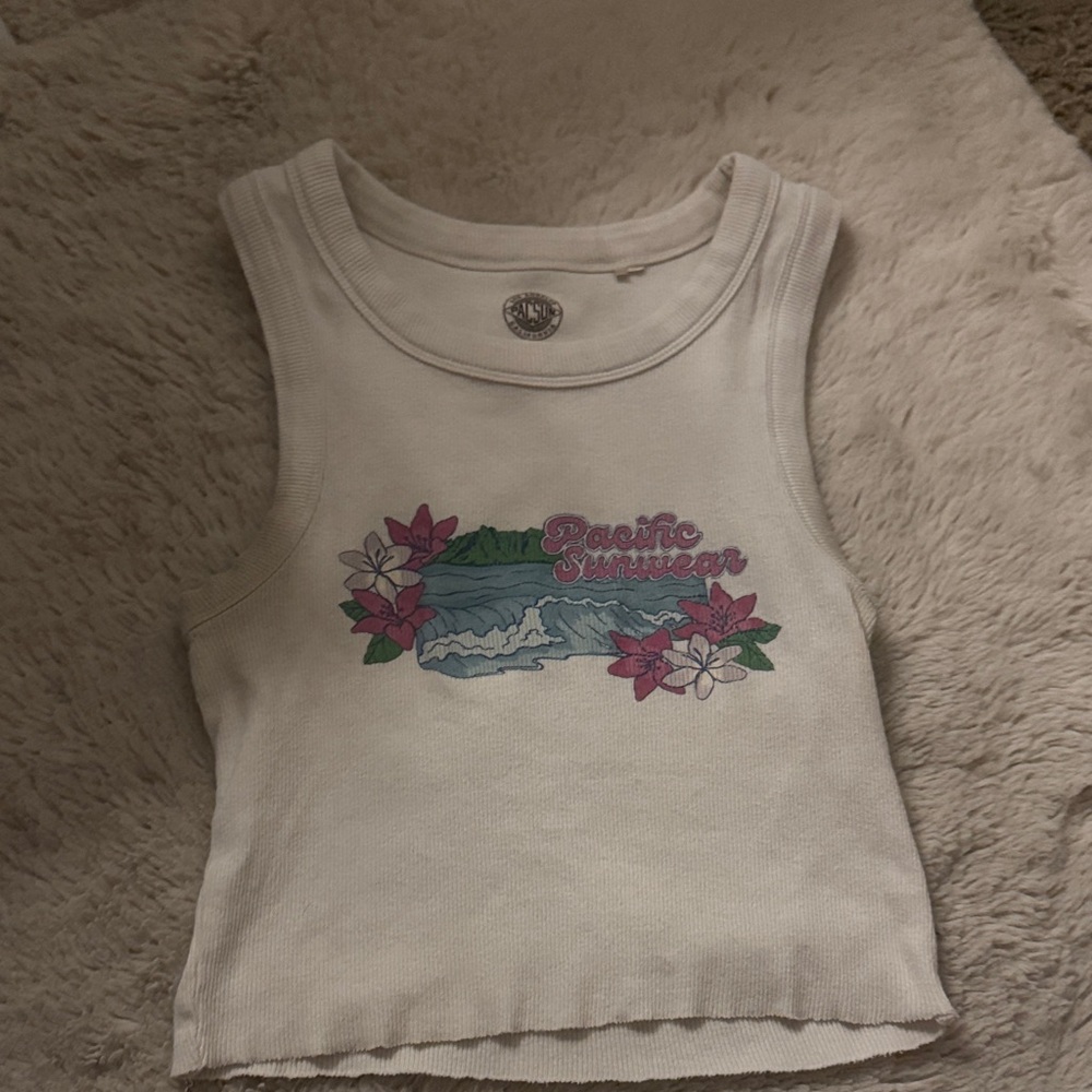 PacSun White Tank Top XS